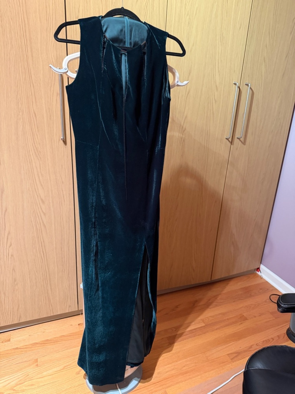 Elie Tahari Teal Velvet Dress